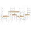 vidaXL Ensemble &agrave; manger PANAMA 5 pcs blanc bois de pin massif