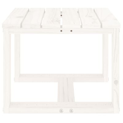 vidaXL Table d'appoint de jardin blanc 40x38x28,5cm bois massif de pin