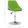 vidaXL Tabouret de bar Vert et blanc Similicuir
