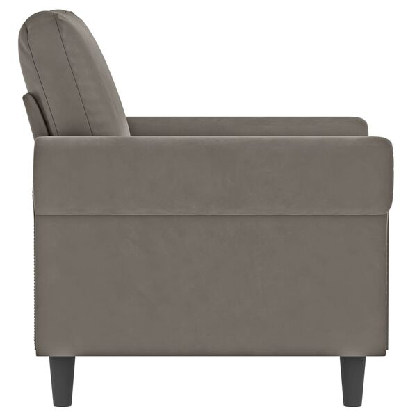 vidaXL Fauteuil Gris clair 60 cm Velours