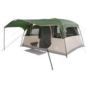 vidaXL Tente tunnel 10 personne Vert Polyester et Acier