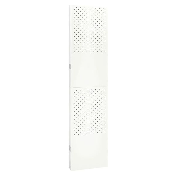 vidaXL Cloison de s&eacute;paration 4 panneaux Blanc 160x180 cm Acier
