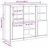 vidaXL Buffet LED Bois ancien 123 x 37 x 100 cm Bois d'ing&eacute;nierie
