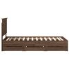 vidaXL Cadre de lit avec tiroir Ch&ecirc;ne brun 90 x 190 cm Bois Ing&eacute;nierie