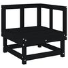 vidaXL Canap&eacute; d'angle de jardin noir bois de pin massif