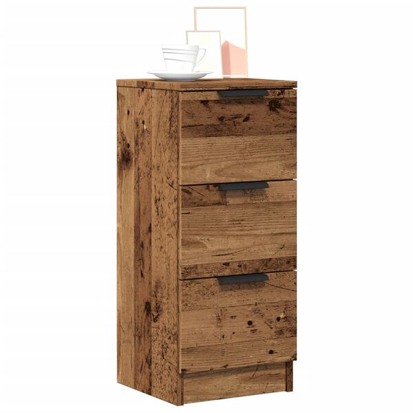 vidaXL Buffets 2 pcs vieux bois 30x30x70 cm bois d'ing&eacute;nierie