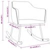 vidaXL Chaise &agrave; bascule Cr&egrave;me Tissu