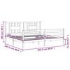 vidaXL Cadre de lit sans matelas blanc 200x200 cm bois massif