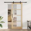 vidaXL Porte coulissante ORKDAL Naturel et Noir 86 x 211 cm