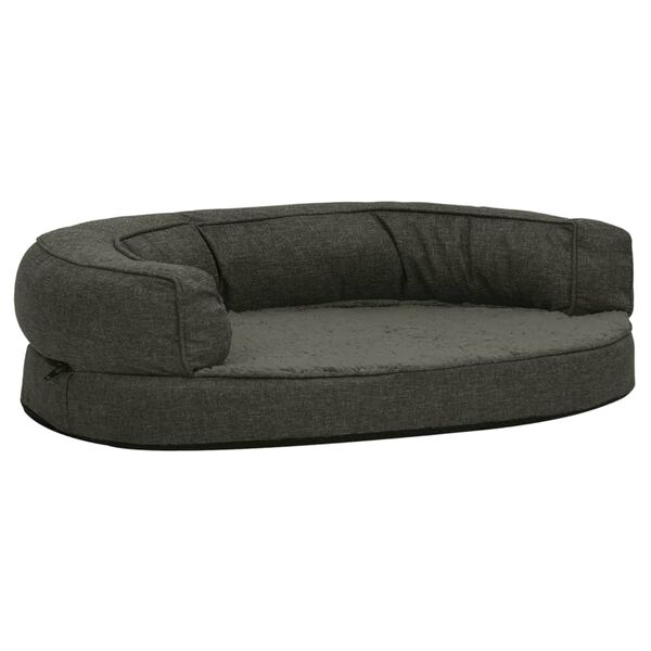 vidaXL Matelas de lit ergonomique pour chien 75x53 cm Gris fonc&eacute;