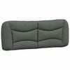 vidaXL Coussin de t&ecirc;te de lit Hvar gris fonc&eacute; 140 cm tissu