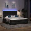 VidaXL Cadre de lit ottoman avec matelas noir 160x200 cm tissu