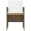 vidaXL Ensemble de bistro 3 pcs avec coussins beige résine tressée