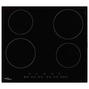 vidaXL Plaque de cuisson C&eacute;ramique 4 br&ucirc;leurs Contr&ocirc;le tactile 6000 W