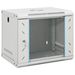 vidaXL Coffret de r&eacute;seau mural 9U 19" IP20 53x40x45 cm