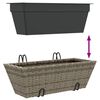 vidaXL Jardini&egrave;res avec crochets 2 pcs gris r&eacute;sine tress&eacute;e