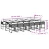 vidaXL Ensemble &agrave; manger de jardin et coussins 13 pcs beige
