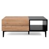 Finori Table basse Nola 55A Ch&ecirc;ne artisanal et noir