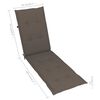 vidaXL Chaise longue d'ext&eacute;rieur repose-pied et coussin Acacia solide