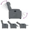vidaXL Fauteuil inclinable électrique gris similicuir