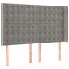 vidaXL Sommier &agrave; lattes de lit matelas et LED Gris clair 140x190 cm