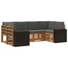 vidaXL Ensemble de canap&eacute;s d'ext&eacute;rieur 6 pc Naturel et Anthracite