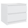 vidaXL Tables de chevet 2 pcs Blanc 50x39x43,5 cm Aggloméré