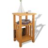 vidaXL Table d'appoint avec &eacute;tag&egrave;re &agrave; revues Ch&ecirc;ne massif 27x35x55 cm
