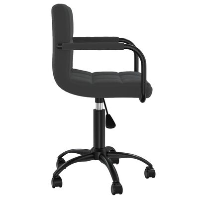 vidaXL Chaise pivotante de salle à manger Noir Velours