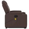 vidaXL Fauteuil inclinable de massage &eacute;lectrique Marron fonc&eacute; Tissu