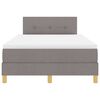vidaXL Lit &agrave; ressorts avec matelas Taupe 120 x 200 cm tissu