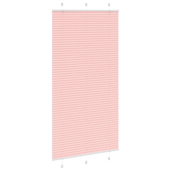 vidaXL Store pliss&eacute; rose 100x200 cm largeur du tissu 99,4 cm polyester