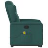 vidaXL Fauteuil inclinable de massage Vert fonc&eacute; Tissu