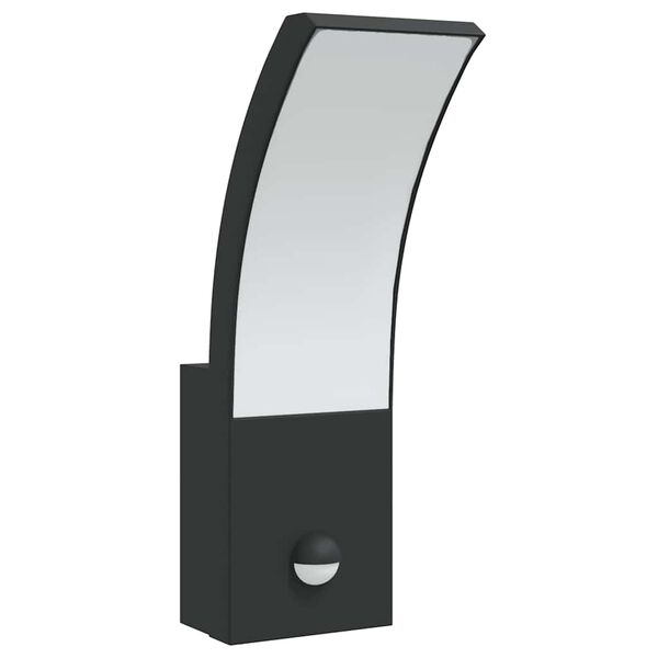 vidaXL Appliques murales LED d'ext&eacute;rieur avec capteurs 2 pcs noir