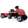 Smoby Tracteur &agrave; enfourcher enfant avec remorque Farmer XL Rouge