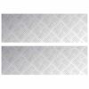 vidaXL Nez de marche 2 pc 75 x 25 cm Argent&eacute; Aluminium Rectangulaire