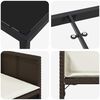 vidaXL Ensemble de salle &agrave; manger pour jardin 5 pcs Marron polyrotin