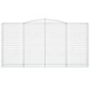 vidaXL Panier de gabions arqu&eacute; 400x50x200/220 cm Fer galvanis&eacute;