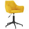 vidaXL Chaises &agrave; manger pivotantes lot de 6 jaune moutarde velours