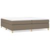 vidaXL Cadre de lit &agrave; lattes taupe 200x200 cm tissu
