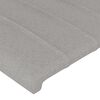 vidaXL Sommier &agrave; lattes de lit avec matelas Gris clair 100x200cm Tissu