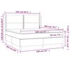 vidaXL Sommier &agrave; lattes de lit matelas et LED Vert 160x200 cm Tissu