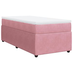 vidaXL Sommier &agrave; lattes de lit et matelas Rose 80x200 cm Velours
