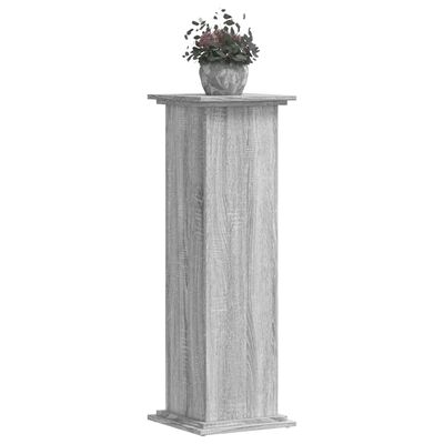 vidaXL Support pour plantes sonoma gris 33x33x100 cm bois d'ingénierie