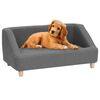 vidaXL Canap&eacute; pour chien Gris 85x50x39 cm Lin