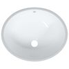 vidaXL &Eacute;vier de salle de bain blanc 43x35x19 cm ovale c&eacute;ramique