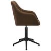 vidaXL Chaises pivotantes &agrave; manger lot de 6 marron tissu