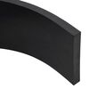 vidaXL Bordure en caoutchouc de chasse-neige noir 120x15x2 cm