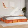 vidaXL Cadre de lit Cire marron 180 x 200 cm Bois de pin massif
