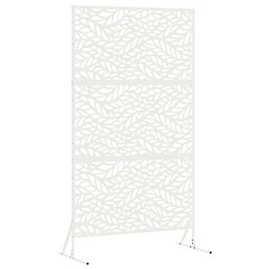 vidaXL &Eacute;cran de confidentialit&eacute; Blanc 100 x 50 x 180 cm Acier